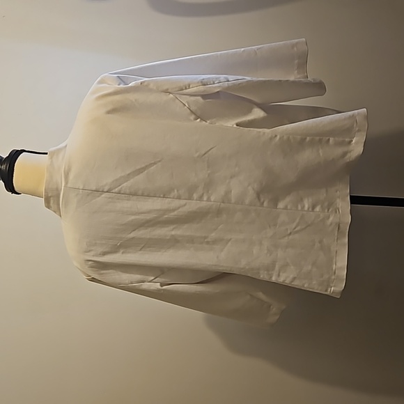 Roz & Ali White Open Textured Blazer With Padded Shoulders Size 3X #W-723 - Picture 5 of 15